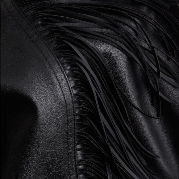 H&M NWT COATED SKIRT WITH FRINGE - Picture 7 of 7